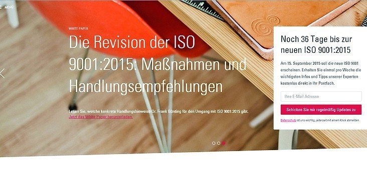 Informationsinitiative bereitet auf die neue DIN EN ISO 9001:2015 vor