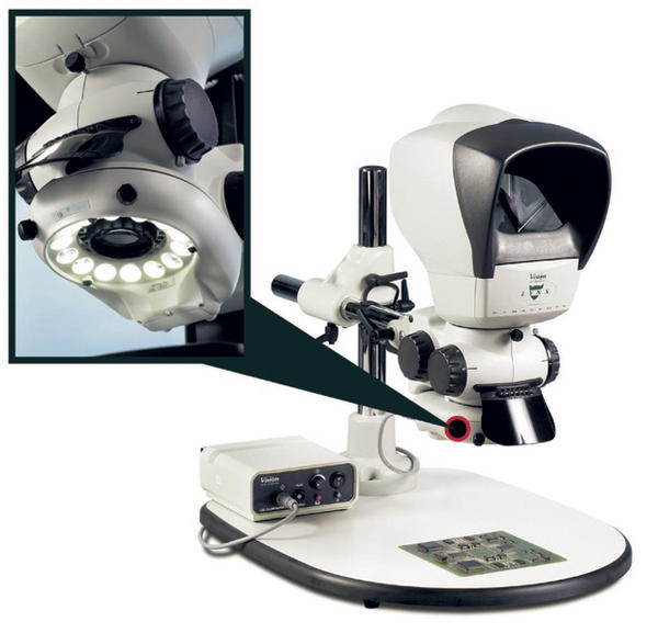 Stereomikroskop mit 14 Einzel-LEDs